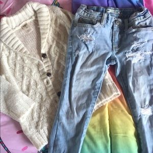 Sweater & Ripped Jeans